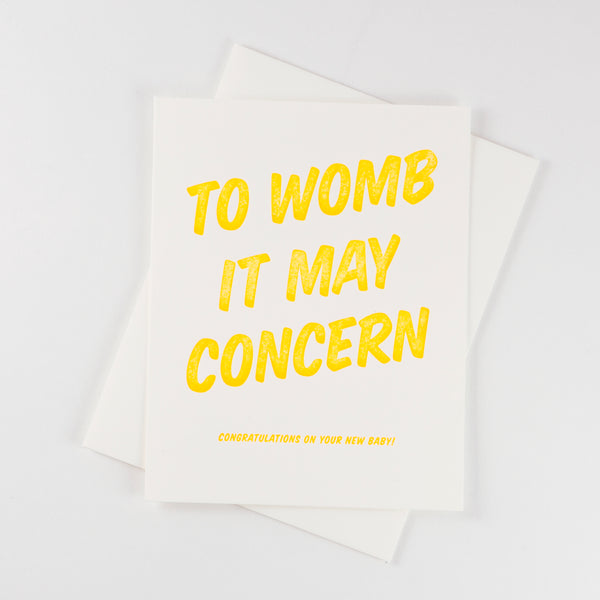 To Womb It May Concern Card