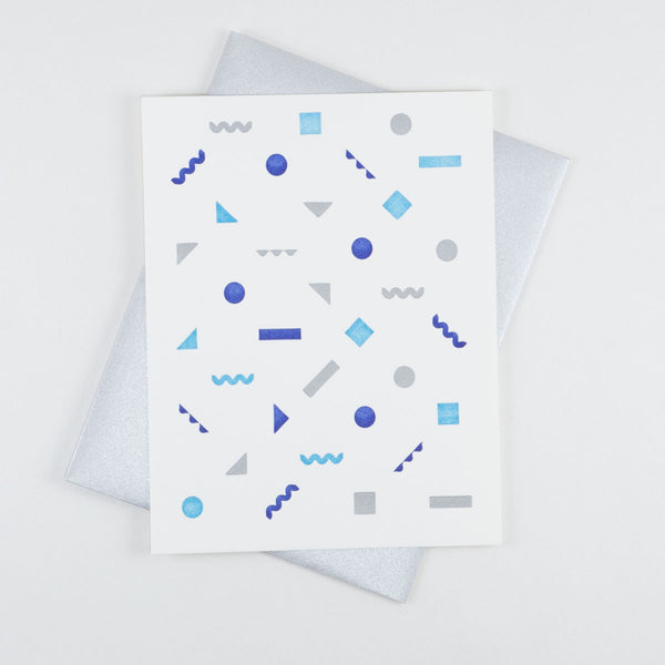 Blue Confetti Card