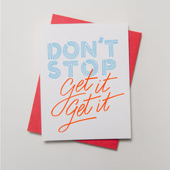 Lyric Series - Don't Stop Card